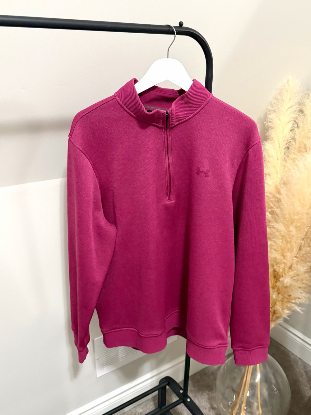 Under Armour Women’s Half-Zip Sweater in Deep Magenta